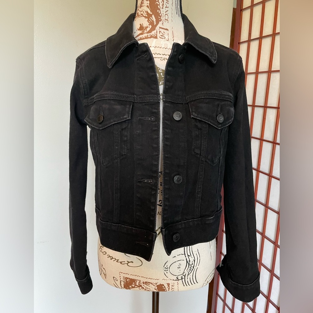 Hollister Women's Black Denim Jacket, Size S